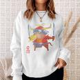 Year Of The Ox Chinese Zodiac Animal Horoscope Red Seal Premium Sweatshirt Gifts for Her