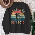 15Th Birthday Legendary Since 2010Intage 15 Years Old Sweatshirt Geschenke für alte Frauen