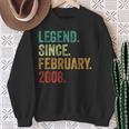 17 Years Old Legend Since February 2008 17Th Birthday Sweatshirt Gifts for Old Women