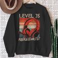 35Th Birthday Boysideo Gamer Level 35 Unlocked Sweatshirt Geschenke für alte Frauen