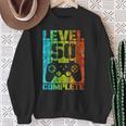 50Th Birthday Man Gamer Level Complete 50 Years Sweatshirt Geschenke für alte Frauen