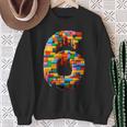 6 Year Old Blocks Building Master Builder 6Th Birthday Boy Sweatshirt Gifts for Old Women