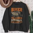 70Th Birthday Man Motorcycle Biker 70 Years Biker Sweatshirt Geschenke für alte Frauen