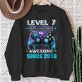 7Th Birthday Boy Level 7 Gamer 7 Year Video Game Party Sweatshirt Gifts for Old Women