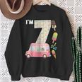 7Th Birthday Crew Ice Cream Truck I'm 7 Bday Ice Cream Party Camisa de entrenamiento Regalos para ancianas