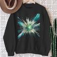 Abstract Space Explosion Art Vibrant Cosmic Burst Supernova Sweatshirt Gifts for Old Women