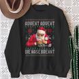 Advent Advent The Nose Burns X Xmas Christmas Santa Sweatshirt Geschenke für alte Frauen