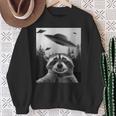 Alien UFO Raccoon Sweatshirt Gifts for Old Women