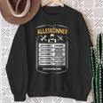 Alleskönner Stundenlohn Craftsman Diy Price List Sweatshirt Geschenke für alte Frauen