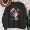 Anime Manga Motif Red Eyes Illustration Anime Sweatshirt Geschenke für alte Frauen