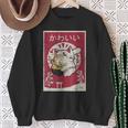 Anime Ramen Cat Retro Japanese Wooden Blockintage Kawaii Cat Sweatshirt Geschenke für alte Frauen