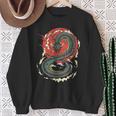 Art Japonais Kanji Dragon Japonais Sun Streetwearintage Rétro Sweater e Cadeaux pour les femmes âgées