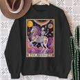 The Audacity Tarotkarte Regenbogen Skelett Einhorn Liebhaber Sweatshirt Geschenke für alte Frauen