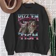 Autism Rizz Em With The Tism Meme Autistic Racoon Sweatshirt Gifts for Old Women