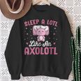 Axolotl Lover Sleep A Lotl Like Sleeping Axolotl Camisa de entrenamiento Regalos para ancianas