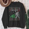 I Believe Bigfoot Sasquatch Ugly Christmas Sweater Mens Sweatshirt Gifts for Old Women
