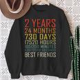 Best Friends Vintage 2 Years Friendship Anniversary Sweatshirt Gifts for Old Women