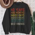 Best Friends Vintage 40 Years Friendship Anniversary Sweatshirt Gifts for Old Women