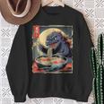 Birthday Kaiju Eating Ramen Japanese Monster Lover Sweatshirt Gifts for Old Women