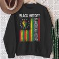 Black History Is American History Afro African American Flag Sweatshirt Gifts for Old Women