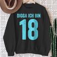 Blue Digga Ich Bin 18 Jahre Junge 18Th Birthday Sweatshirt Geschenke für alte Frauen