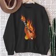 Brennede Rock Guitar Heavy Metal Music Sweatshirt Geschenke für alte Frauen