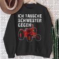 With Brother Siblings Family Tractor Stolzer Bruder Sweatshirt Geschenke für alte Frauen