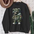 Camo Teddy Bear Hip-Hop Streetwear-Urban Camouflage Bear Sweatshirt Gifts for Old Women