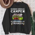 Camping Camping Weekend Forecast Drinking Alcohol Saufen Sweatshirt Geschenke für alte Frauen