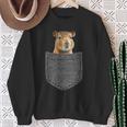 Capybara In Chest Pocket Capybara Sweatshirt Geschenke für alte Frauen