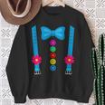 Carnival Costume Clown Fancy Dress Costume With Braces Bow Tie Sweatshirt Geschenke für alte Frauen