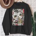 Cat Ramen Noodle Japanese Anime Manga Ramen Kawaii Cat Sweatshirt Geschenke für alte Frauen