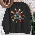 Children's From Different Countries And Nations Flags World Sweatshirt Geschenke für alte Frauen