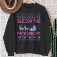 Christmas Sleigh The Patriarchy Feminist Feminism Deer Xmas Sweatshirt Geschenke für alte Frauen