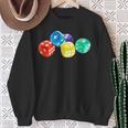 Colourful Dice In Five Different Colours Sweatshirt Geschenke für alte Frauen