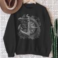 Compass And Anchor Boating Ocean Sea Retro Vintage Sailor Sweatshirt Gifts for Old Women