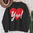 Con El Nombre I Love Yael I Heart Named Camisa de entrenamiento Regalos para ancianas