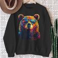 Cool Bear Portrait With Sunglasses Watercolour Bear Sweatshirt Geschenke für alte Frauen