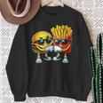 Cool Cheese Burger And Fries Fast Food Lovers Sweatshirt Geschenke für alte Frauen