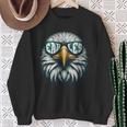 Cool Face Eagle With Sunglasses Vintage Eagles Flying Bird Sweatshirt Gifts for Old Women