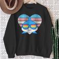 Cute Shark Pride Trans Flag Rainbow Sunglasses LGBTQ Sweatshirt Gifts for Old Women