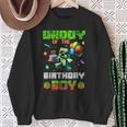 Daddy Of The Birthday Boy Party Video Gamer Pixel Number Sweatshirt Gifts for Old Women