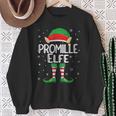 Damen Promille Elfe Kostüm Weihnachten Partnerlook Feiern Lustig Sweatshirt Geschenke für alte Frauen