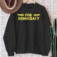 For Democracy Hell Of Diver Hero Gamer Skull Gaming Liberty Sweatshirt Gifts for Old Women