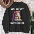 Die Lage Ist Besäufniserregend Carnival Costume Sweatshirt Geschenke für alte Frauen