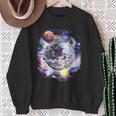 Disco Ball In Space Galaxy Club Retro Sweatshirt Geschenke für alte Frauen