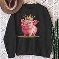 Divertido Cerdo Con Corona Para Los Amantes Del Reino Y Los Cerditos Camisa de entrenamiento Regalos para ancianas