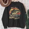 Dont Be Dumb Bassintage Sunset Divertido Pesca Cita Meme Camisa de entrenamiento Regalos para ancianas