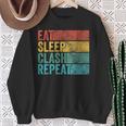 Eat Sleep Clash Repeat Gaming Clans Vintage Distressed Sweatshirt Gifts for Old Women