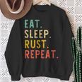 Eat Sleep Rust Repeat Programming Retrointage Sweatshirt Geschenke für alte Frauen